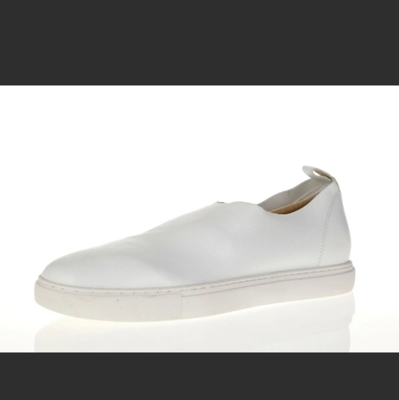 Kenneth Cole Abeo Martina White Leather Sock Sneakers Slip-on Shoes 10 N/Narrow - Picture 3 of 14